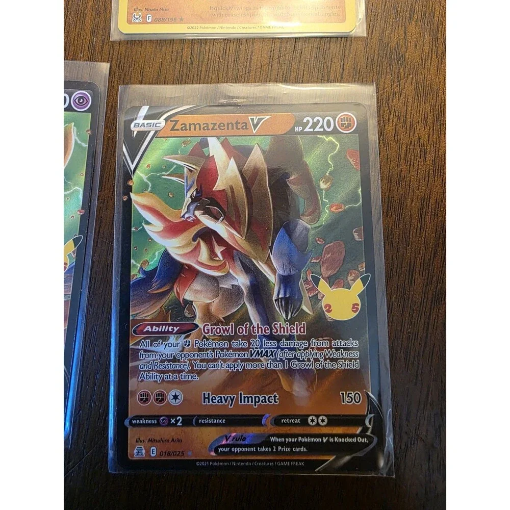 Pokemon TCG Celebrations 6 Card Lot Zapdos Machamp Zacian V Holo Full Art